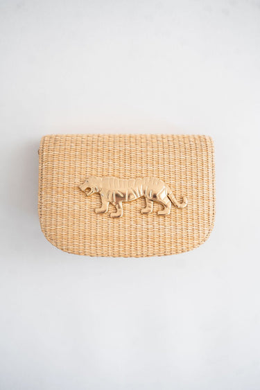 Ivy Straw Clutch - Gold Charm - Lisi Lerch