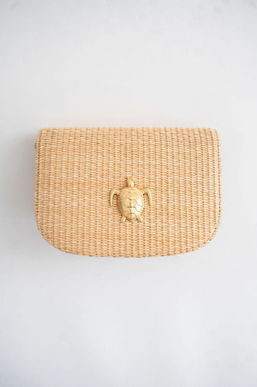Ivy Straw Clutch - Gold Charm - Lisi Lerch