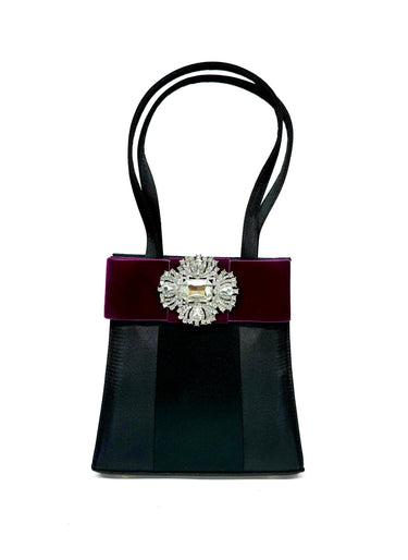 Jackie - Wine Velvet with RS Oval - SAMPLE SALE - Lisi Lerch