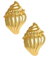 James Conch Shell Earring - 18k Plated Gold - Belle of the Ball Collection - Lisi Lerch