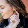 James Stud -Brushed Gold and Tiger Eye- 18K Plated - Lisi Lerch