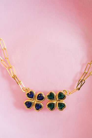Jamie Clover Necklace - PaperClip Chain - 18k Plated - PreOrder - Lisi Lerch