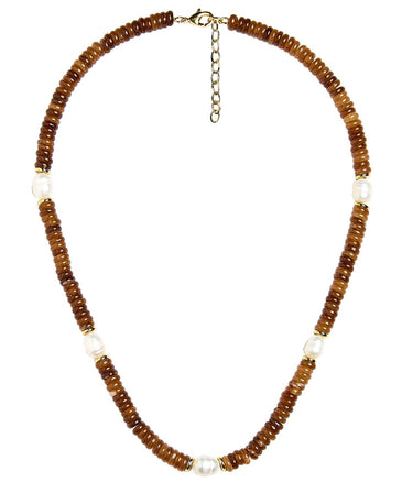 Jenny - Quartz Beaded Necklace with freshwater Pearl - Lisi Lerch