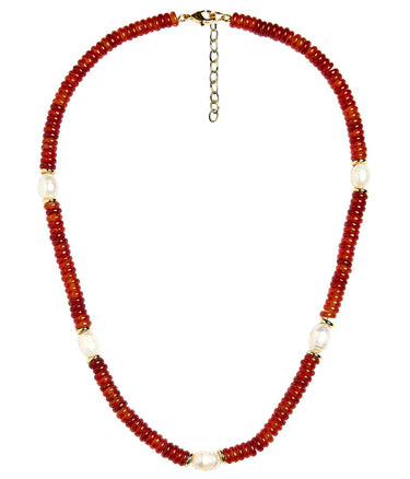 Jenny - Quartz Beaded Necklace with freshwater Pearl - Lisi Lerch