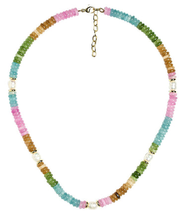 Jenny - Quartz Beaded Necklace with freshwater Pearl - Lisi Lerch
