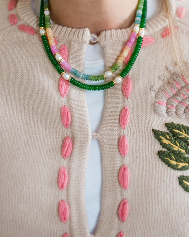 Jenny - Quartz Beaded Necklace with freshwater Pearl - Lisi Lerch