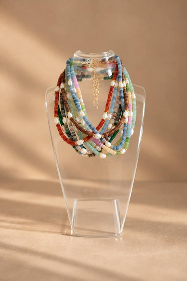 Jenny - Quartz Beaded Necklace with freshwater Pearl - Lisi Lerch