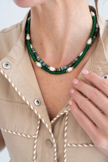 Jenny - Quartz Beaded Necklace with freshwater Pearl - Lisi Lerch