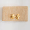 Jillian - Straw Clutch - Gold Charm - Lisi Lerch