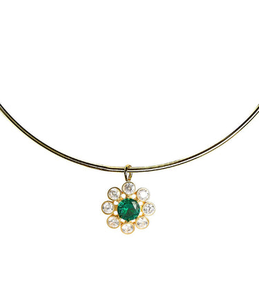 Kelly - Emerald Collar Necklace - 18k Gold Plated - Belle of the Ball Collection - earring - Lisi Lerch