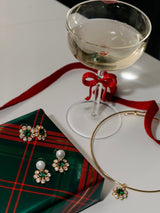 Kelly - Emerald Collar Necklace - 18k Gold Plated - Belle of the Ball Collection - earring - Lisi Lerch