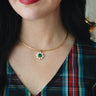 Kelly - Emerald Collar Necklace - 18k Gold Plated - Belle of the Ball Collection - earring - Lisi Lerch