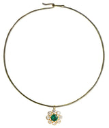 Kelly - Emerald Collar Necklace - 18k Gold Plated - Belle of the Ball Collection - earring - Lisi Lerch