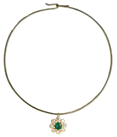 Kelly - Emerald Collar Necklace - 18k Gold Plated - Belle of the Ball Collection - earring - Lisi Lerch