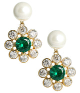 Kelly - Emerald Pearl Drop Earrings - 18k Gold Plated - Belle of the Ball Collection - earring - Lisi Lerch
