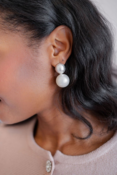 Kyle Double Ball Stud - Two Toned Pearl - Lisi Lerch