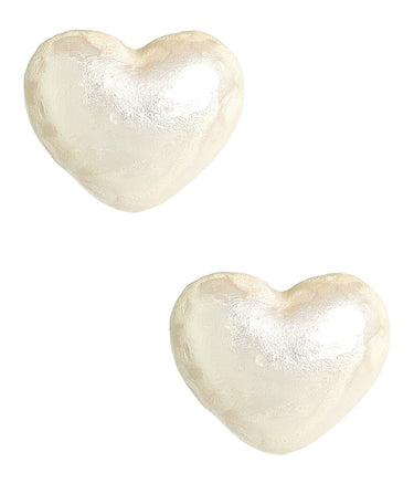 Lainey Heart - Cotton Pearl Studs - 18k Gold Plated - Lisi Lerch