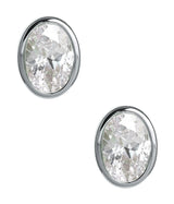 Large Bezel Oval Stud - 18k Gold Plated - Lisi Lerch