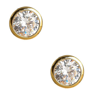 Large Bezel Stud - 18k Gold Plated - Lisi Lerch