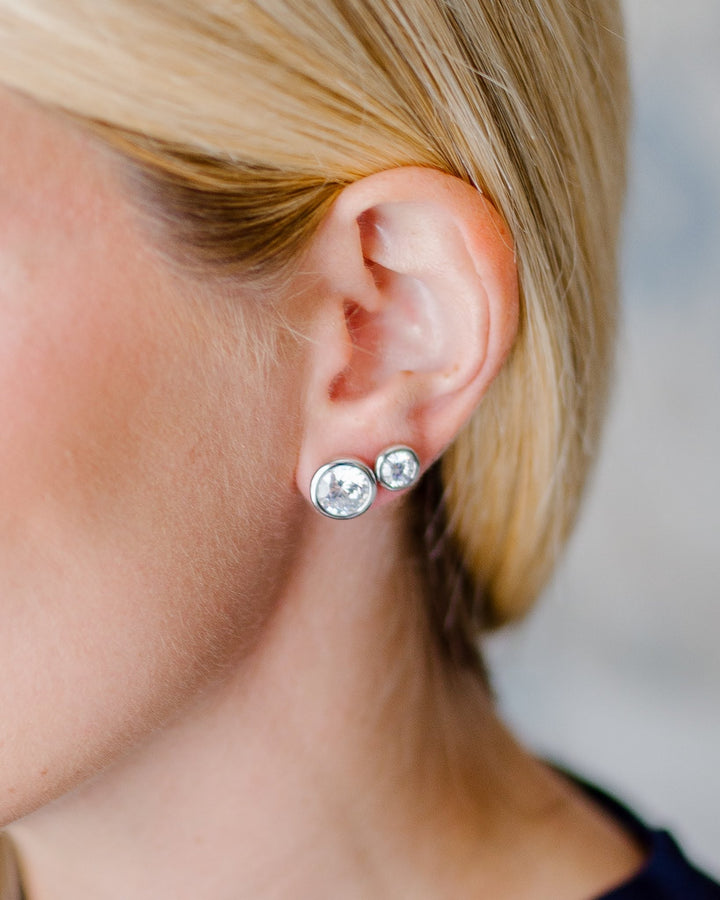 Large Bezel Stud - 18k Gold Plated - Lisi Lerch