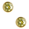Large Bezel Stud - Gem Stone Colors - 18k Gold Plated - Lisi Lerch