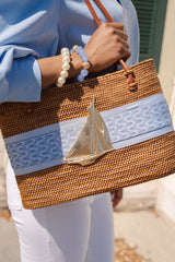 Large Charlotte - Blue Bell/Ocean Layer with XL Sailboat - Lisi Lerch