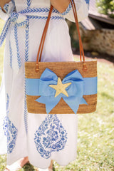Large Charlotte - Capri Fluffy Bow with Starfish - Lisi Lerch