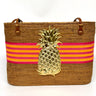 Large Charlotte - Hot Pink/Orange Pink Stripe Layer - XL Pineapple - Lisi Lerch