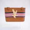 Large Charlotte - Navy/Red White Stripe Layer - Gold Charm - Lisi Lerch