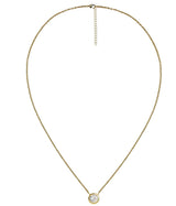 Large Gold Rhinestone Bezel Necklace - 18k Gold Plated - Sample Sale - Final Sale - Lisi Lerch