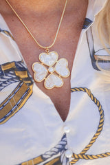 Large Poppy Necklace - 18k Gold Plated - Darby Clark Collection - Lisi Lerch