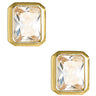 Large Rectangle Bezel Stud - 18k Gold Plated - Lisi Lerch