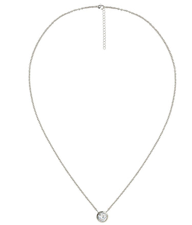 Large Silver Rhinestone Bezel Necklace - 18k Gold Plated - Sample Sale - Final Sale - Lisi Lerch