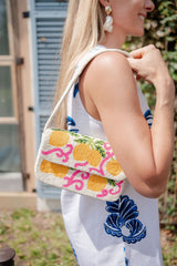 Lemon Beaded Shoulder Bag - Lisi Lerch