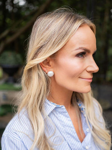 18mm Barrett Pearl Studs - Meeghan Mullin x Lisi Lerch Collection - Lisi Lerch