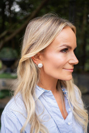 18mm Barrett Pearl Studs - Meeghan Mullin x Lisi Lerch Collection - Lisi Lerch