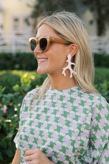 Lisi Lerch Acrylic Coral Earring - Florida Friends  