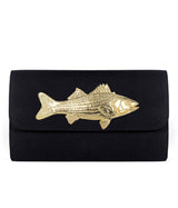 Lisi Lerch Avery Clutch - Black - XL Gold Charms -  