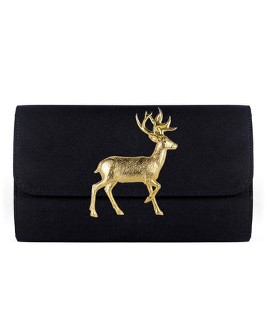 Lisi Lerch Avery Clutch - Black - XL Gold Charms -  