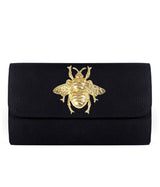 Lisi Lerch Avery Clutch - Black - XL Gold Charms -  