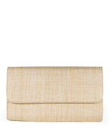 Lisi Lerch Avery  Straw Clutch - Natural Shell with Natural Raffia Round 