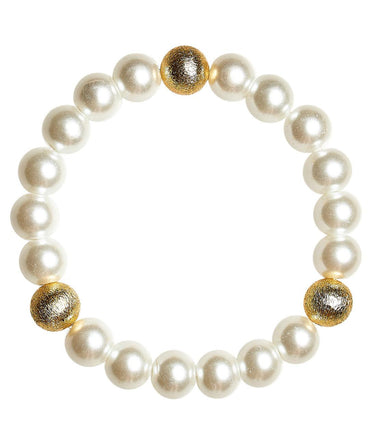 Lisi Lerch Birdie Bracelet with Gold Beads 
