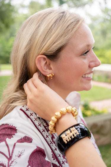Lisi Lerch Bulldog Stud - Gold Earring  