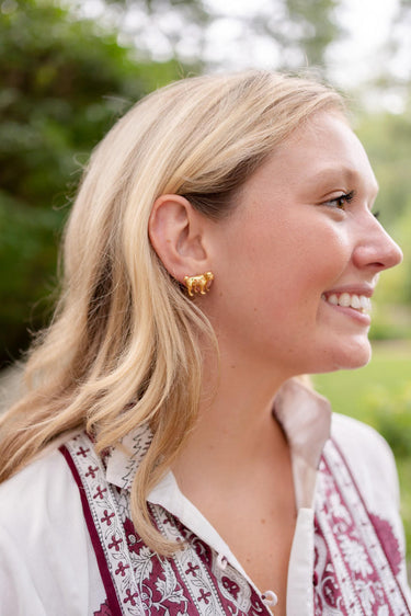 Lisi Lerch Bulldog Stud - Gold Earring  