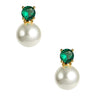 Lisi Lerch Carolyn - Emerald - Big Stone and Pearl Stud - Belle of the Ball 