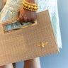 Lisi Lerch Chloe Clutch - Straw - Gold Charm 