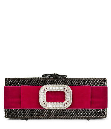 Lisi Lerch Colette Black - Velvet Bow & Rhinestone Buckle 