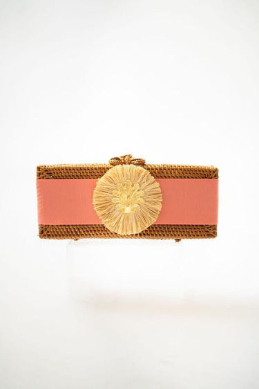 Colette - Light Coral Band with Natural Raffia/Ruffle Shell - Lisi Lerch