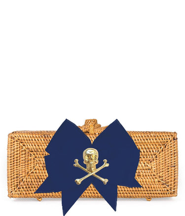 Lisi Lerch Colette - Navy Fluffy Bow -  Skull 