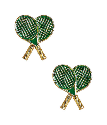 Lisi Lerch Double Tennis Racket - Enameled Stud - Gold - Florida Friends